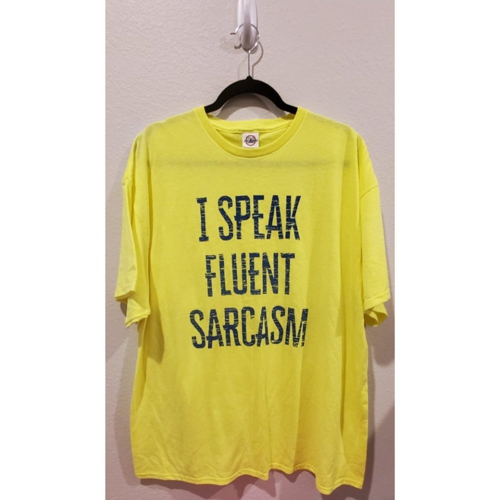 I Speak Fluent Sarcasm Yellow T-Shirt